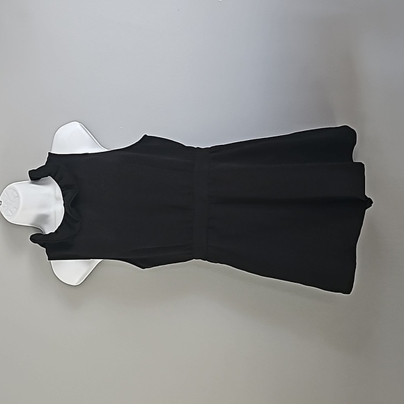 Do+Be Black Tank  Style Short Romper with Ruffled Neck - Picture 1 of 7